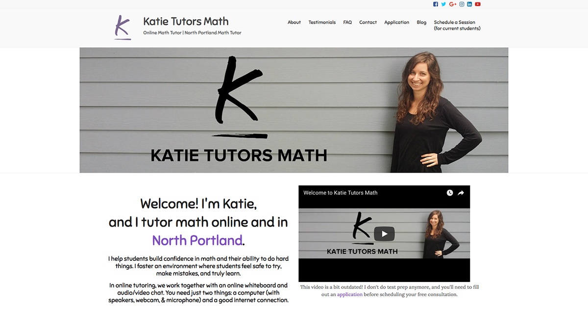 Katie Tutors Math